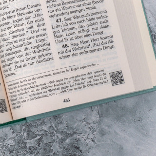 Der edle Koran - Deutsche &Uuml;bersetzung von Frank Bubenheim mit QR-Code, Mintgr&uuml;n (Hardcover) Gebundene Ausgabe